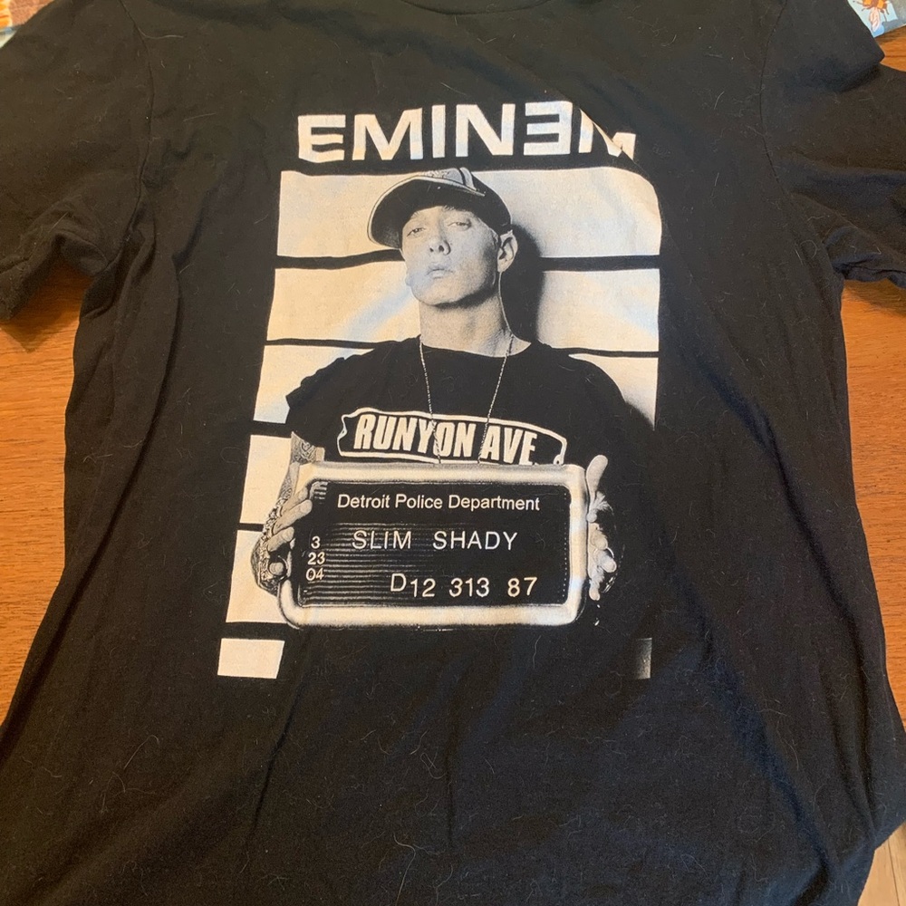 Eminem Official Black Graphic T-Shirt
